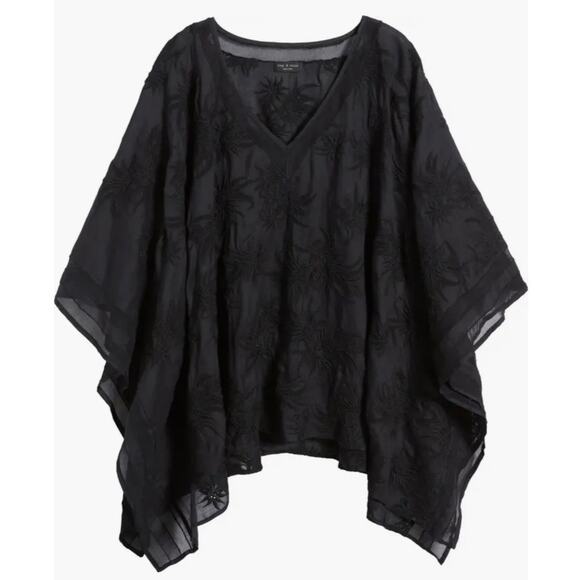 Rag & Bone Hera Beach Cover Up Wrap Black $350 One Size Whimsy Goth Bohemian - Picture 10 of 10
